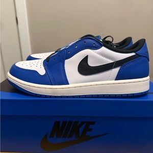 Nike Air Jordan 1 low Men's Blue and White Sneakers